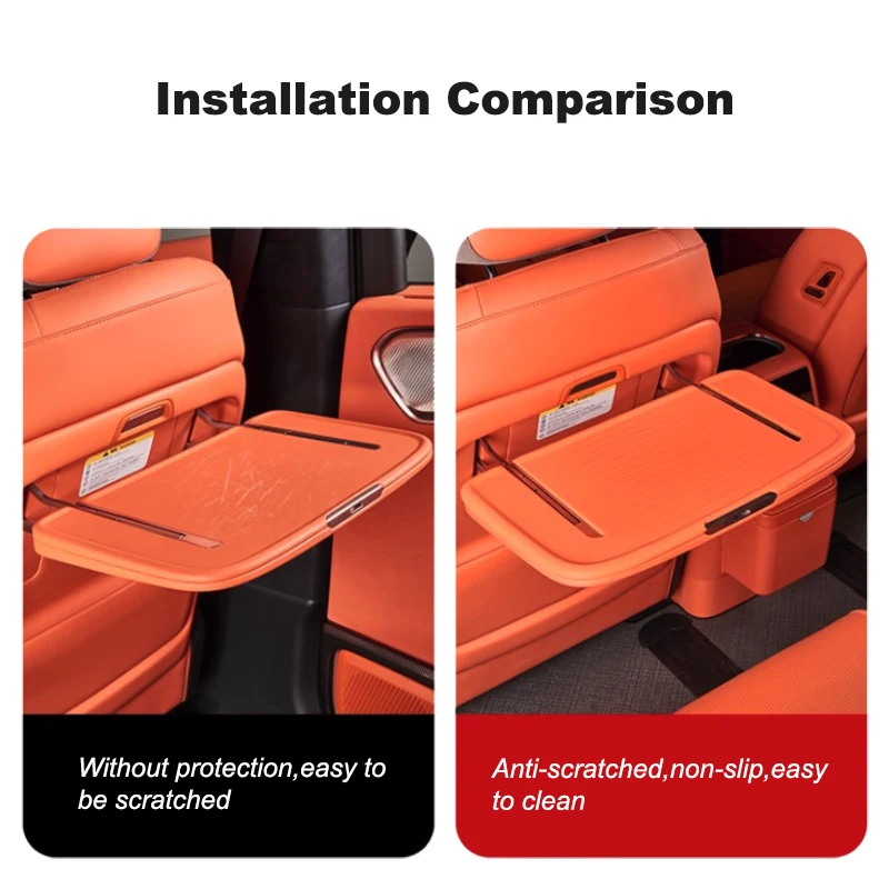 For LYNK & CO 900 2Pcs/Set Seat Back Tray Table Silicone Mat Rear Seat Table Silicone Pad Non-Scratch Backrest Protector Cover