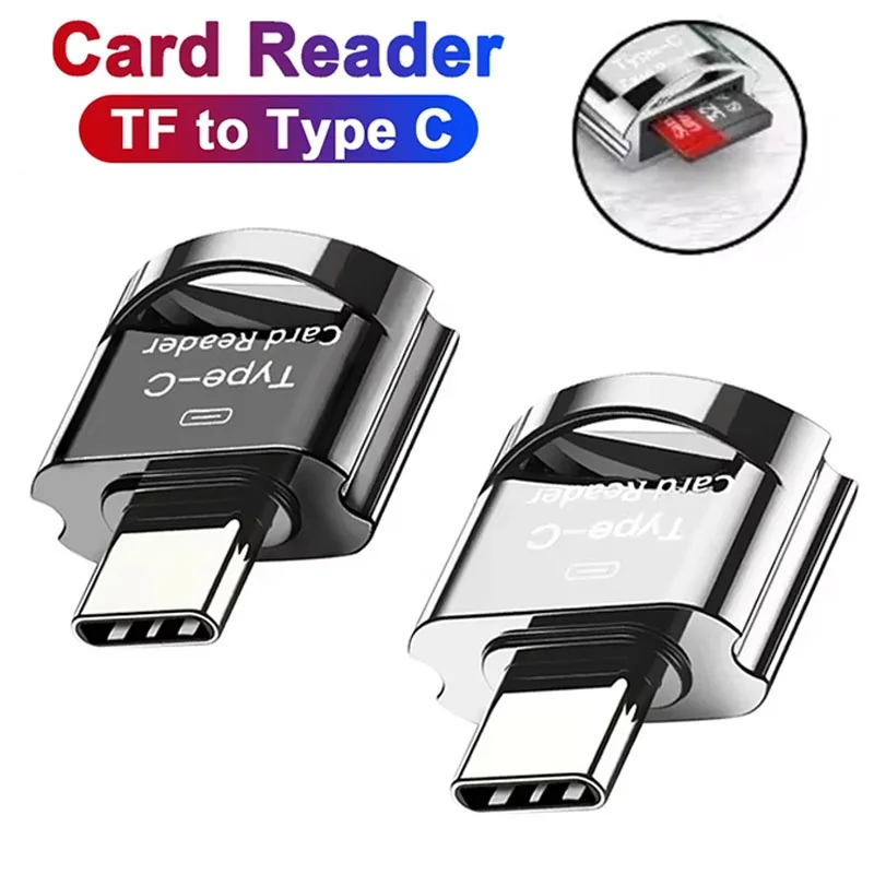 USB Type C To Micro-SD TF Adapter OTG Card Reader Portable Mini Card Reader Smart Memory Card Reader For Phone Laptop Macbook PC