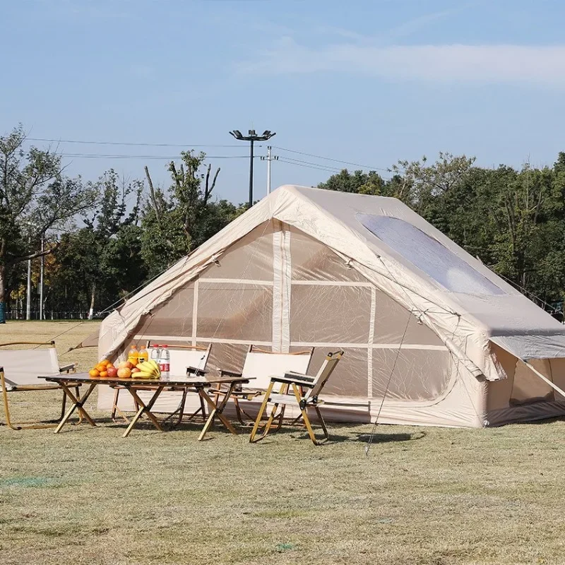 Double Oxford cloth, inflatable tent double rainproof, thickened outdoor camping tent travel