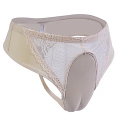 Sissy Panties Men Hiding Gaff Crossdresser Camel Toe Briefs Fake Pussy Shaping Thong Underpants Lace Transgender Underwear