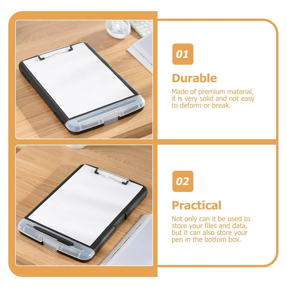 

A4 Clipboard File Folder Plastic Waterproof Easy Maintain Practical Business Conference Storage Clip File Folder