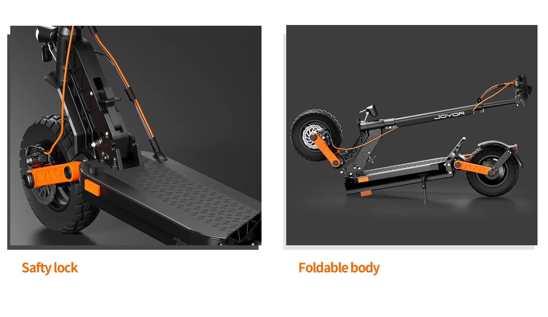 JOYOR S5 (ABE) E-Scooter für Erwachsene, 48V13AH Akku, City-Commuting E-Scooter, 10 Zoll Luftreifen, Elektroroller – Detail 7