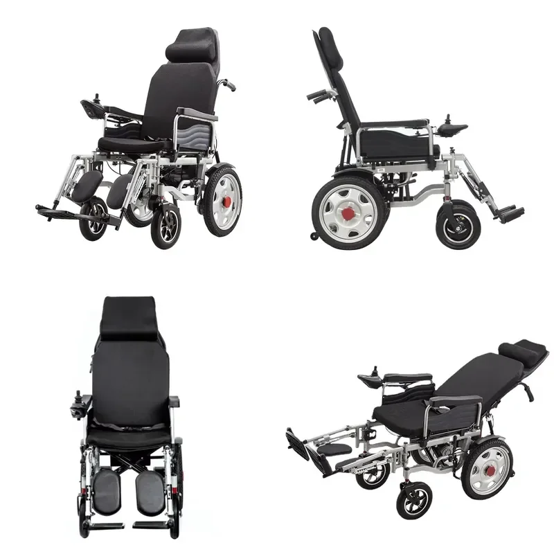 for Steel Electric Lightweight Disabled Foldable Wheelchair Reclining Folding Electronic or Electric Wheelchair