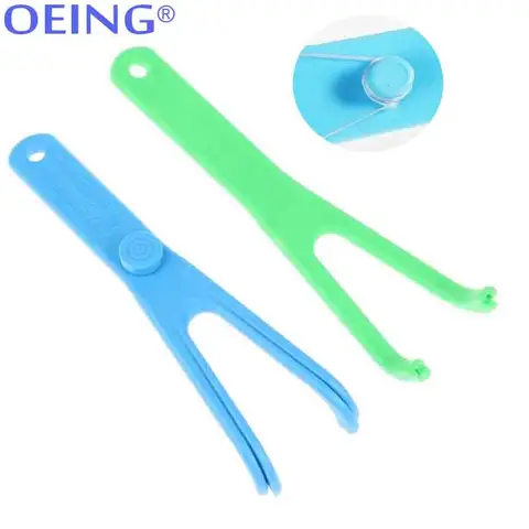 OEING 1PC 치실 홀더 U자형 플라스틱 치실 랙 치아 관리 치간 치아 세척 구강 관리 도구