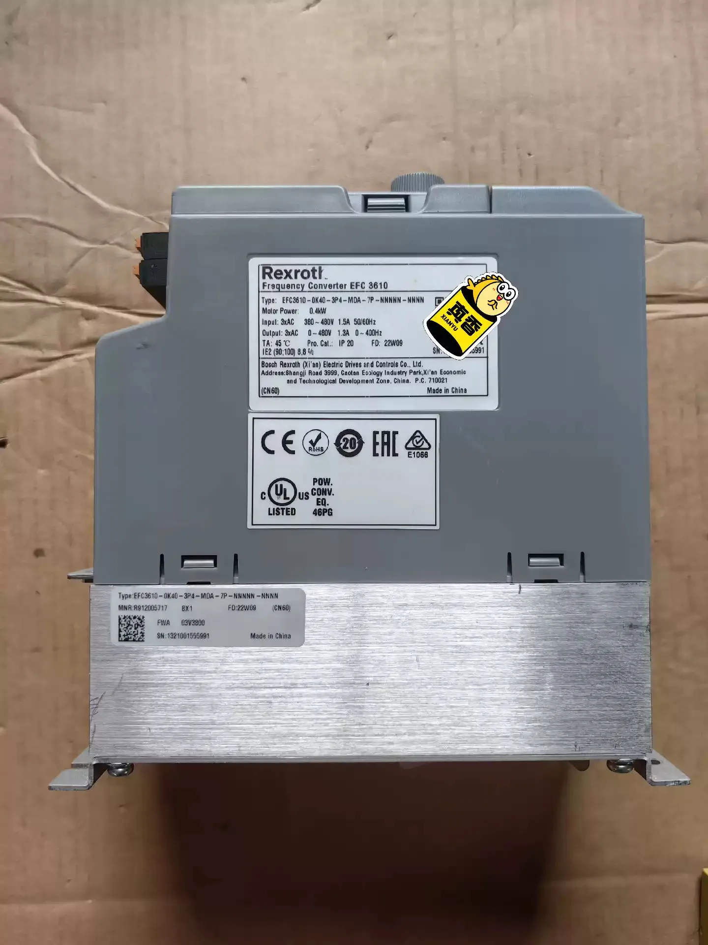 EFC3610-0K40-3P4-MDA-7P-NNNNN-NNNN Convertitore 0,4KW per Rexroth