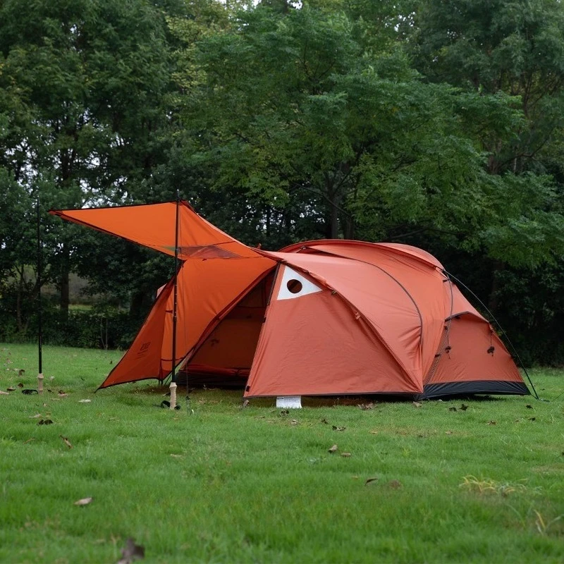 Tienda de campaña doble para acampar al aire libre, modelo SWS Morning Dew, ligera, ideal para senderismo, con protección solar, impermeable y con mosquitera interior.
