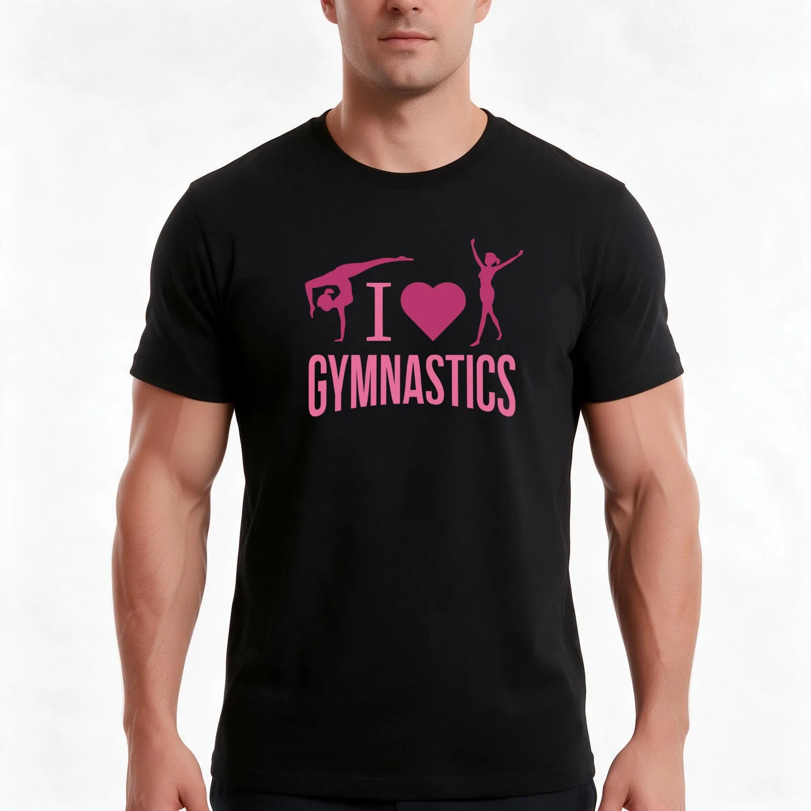 Gymnastics love gymnastics acrobatics sport hobby T-Shirt, Summer Casual Cotton Tee, Oversized Streetwear Tops, Unisex Men Women