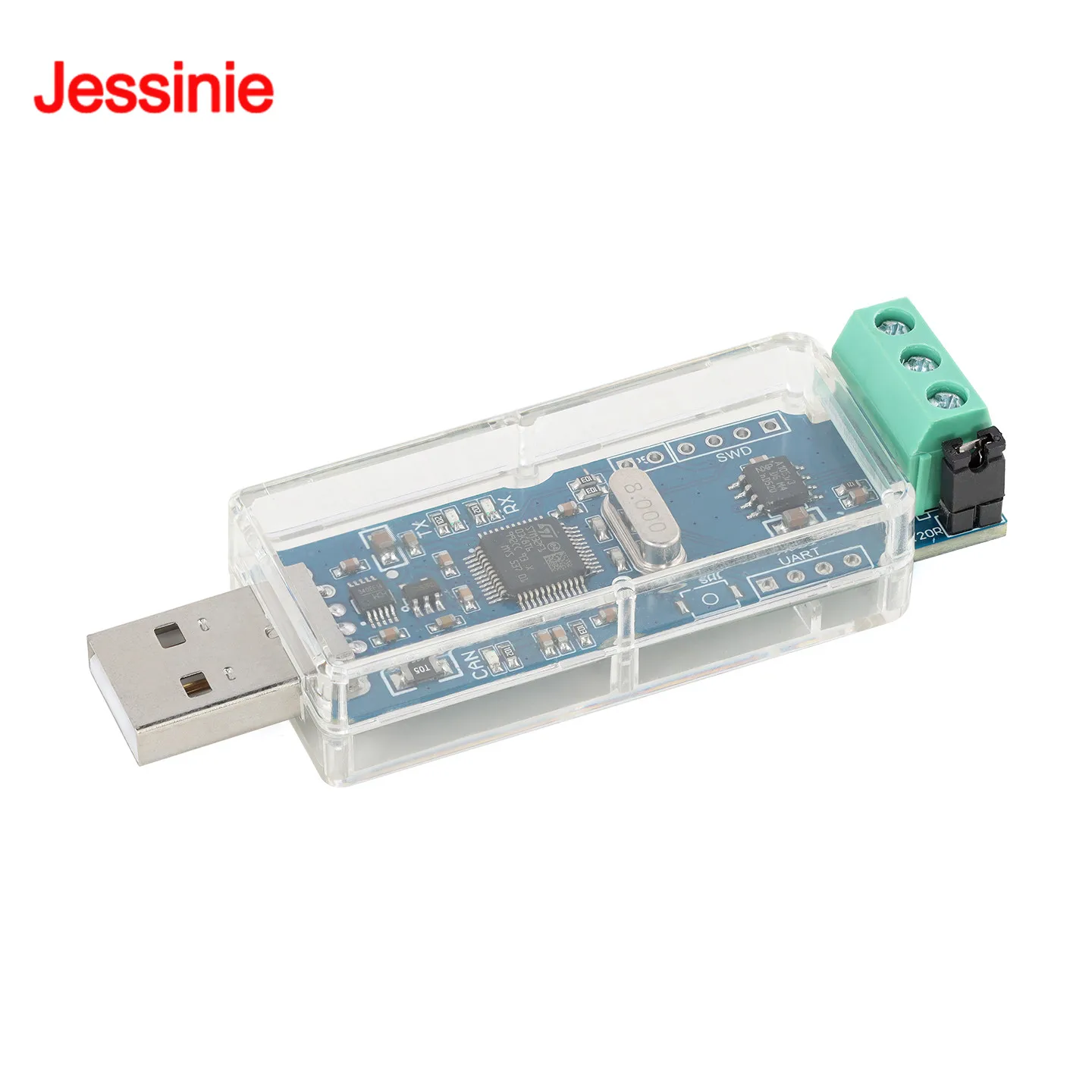 USB to CAN Communication Module CAN Bus Analyzer Adapter with Port COM Port Equipped with UART Programming Burning Speed 1 Mbps