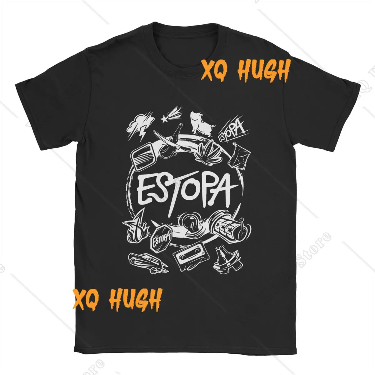 Estopa World Tour Rock Band Men T Shirts Pop Music Guitar Art Fun Awesome Tees Short Sleeve Crew Neck T-Shirts Cotton Gift Tops