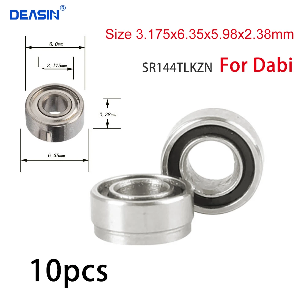 

10 pcs Ceramic Dental bearings High Precision Dental Handpiece Bearings fits for Dabi Atlante RS350 KV637 3.175x6.35x5.98x2.38mm