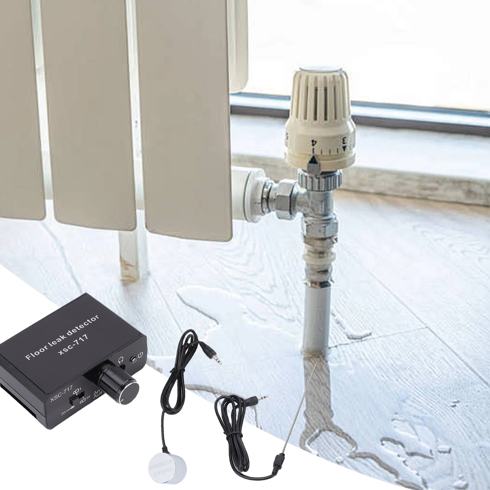 ワイヤレス水検知器-20000x-音増幅デュアルプローブポータブル検知センサー-イヤホン付き-パイプ用