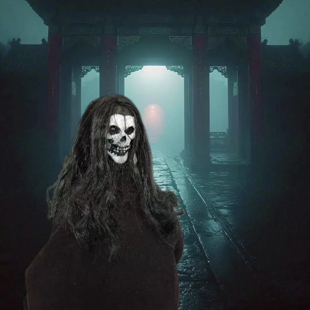 

1/6 Scale Terrifying Crossbones Long Straight Curly Hair Female Soldier Head Sculpt for 12" PH TBL Accessories Toy Figures Body