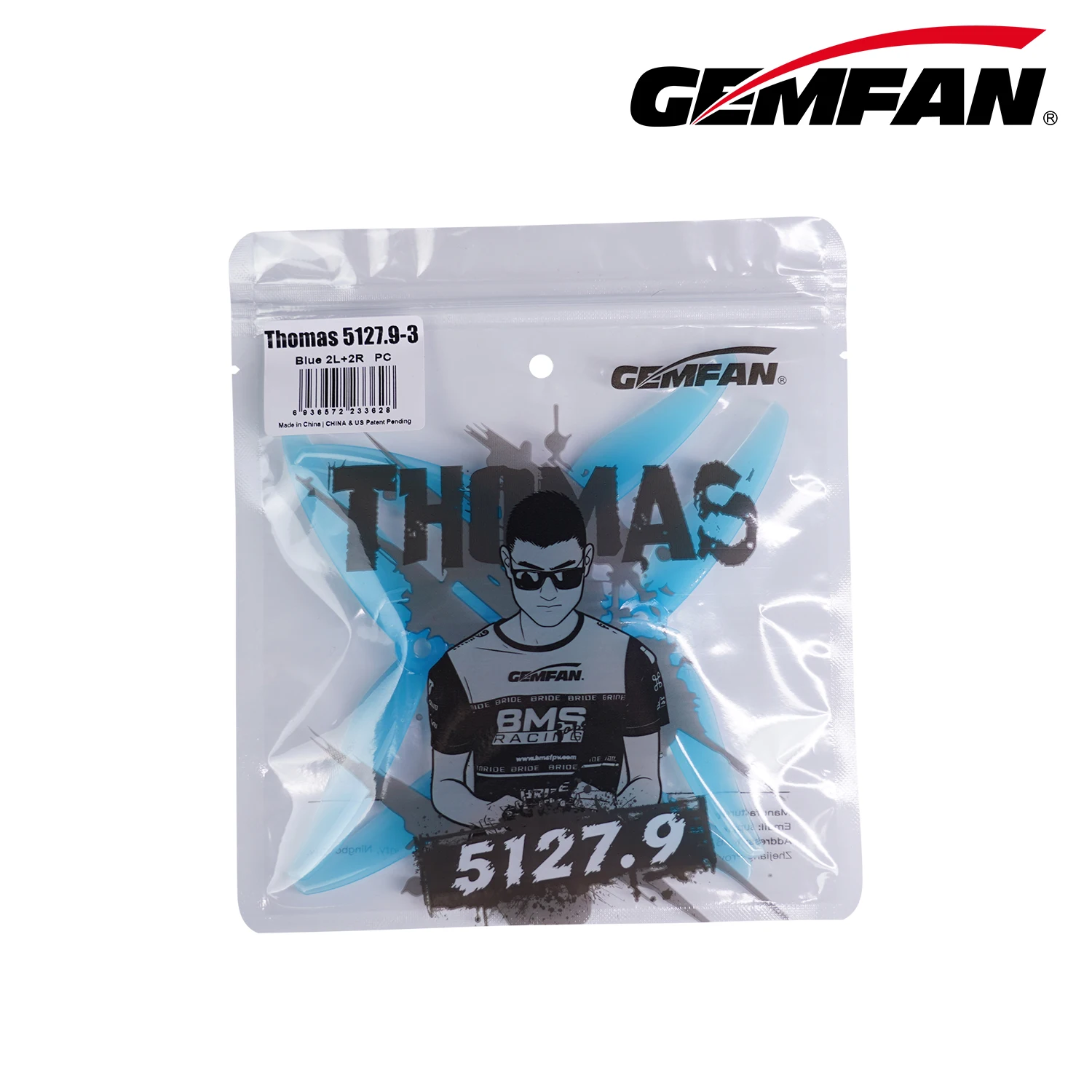 

GEMFAN 5127.9-3 Thomas Edition 5" 3-Blade Propellers, 4PCS (2CW+2CCW)
