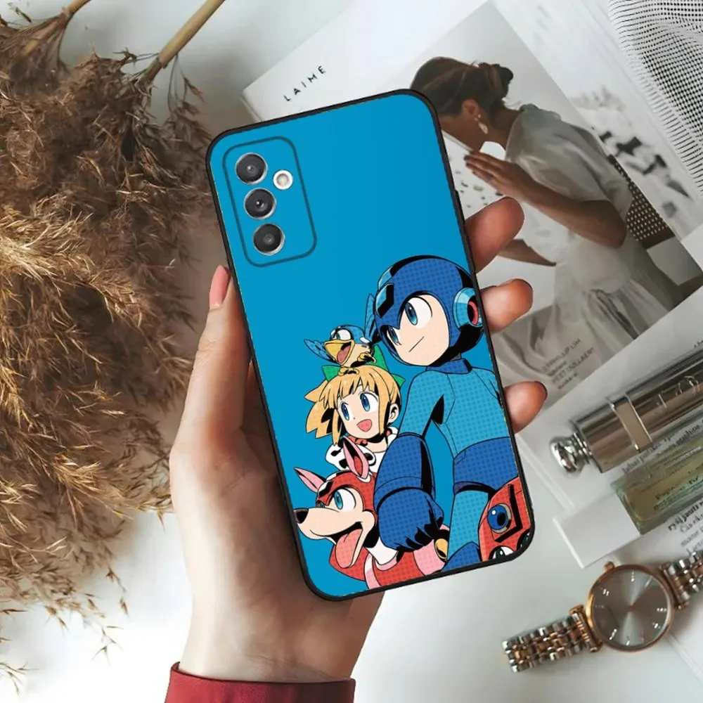 R-Rockman Megaman Game Phone Case For Samsung S24,23,22,30,21,10,9,Ultra,Plus,Lite,FE,5G Black Soft Case