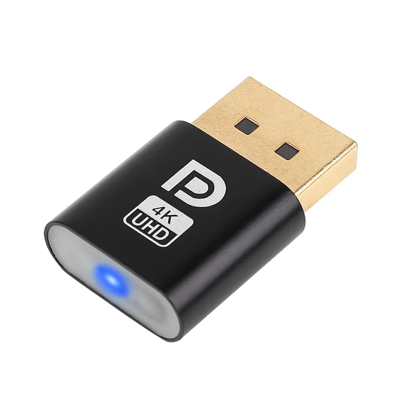 DUNIPlug-ÉLiban ateur fantôme sans sauna EDID, Displayport 4K, accessoires de bureau pour PC, carte vidéo de plongée, adaptateur d'affichage virtuel DP