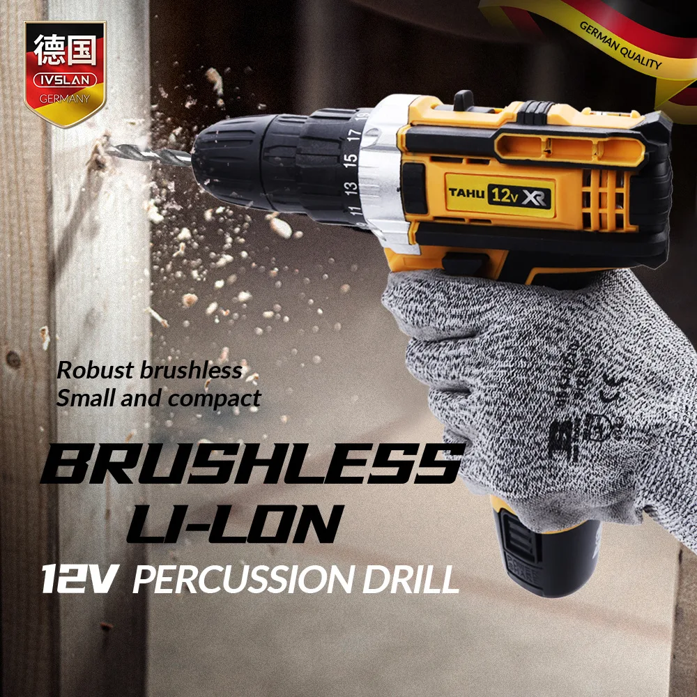 

Handheld Drill To Impact Drill 12V Household Multifunctional Lithium Battery Rechargeable Pistol Drill Electric Screwdriver