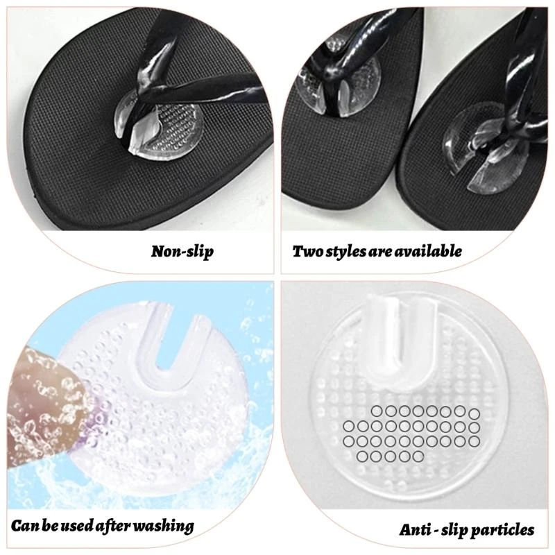 50LE 8 Pair Silicone Thong Sandal Toe Guards For Thong Slippers Soft Silicone Toe Post Cushion Pad Sandal Toe Protectors
