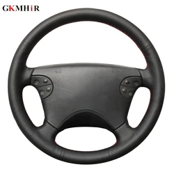 Hand-stitched Black Artificial Leather Car Steering Wheel Cover for Mercedes-Benz W210 E-Class E320 2000 2001 2002
