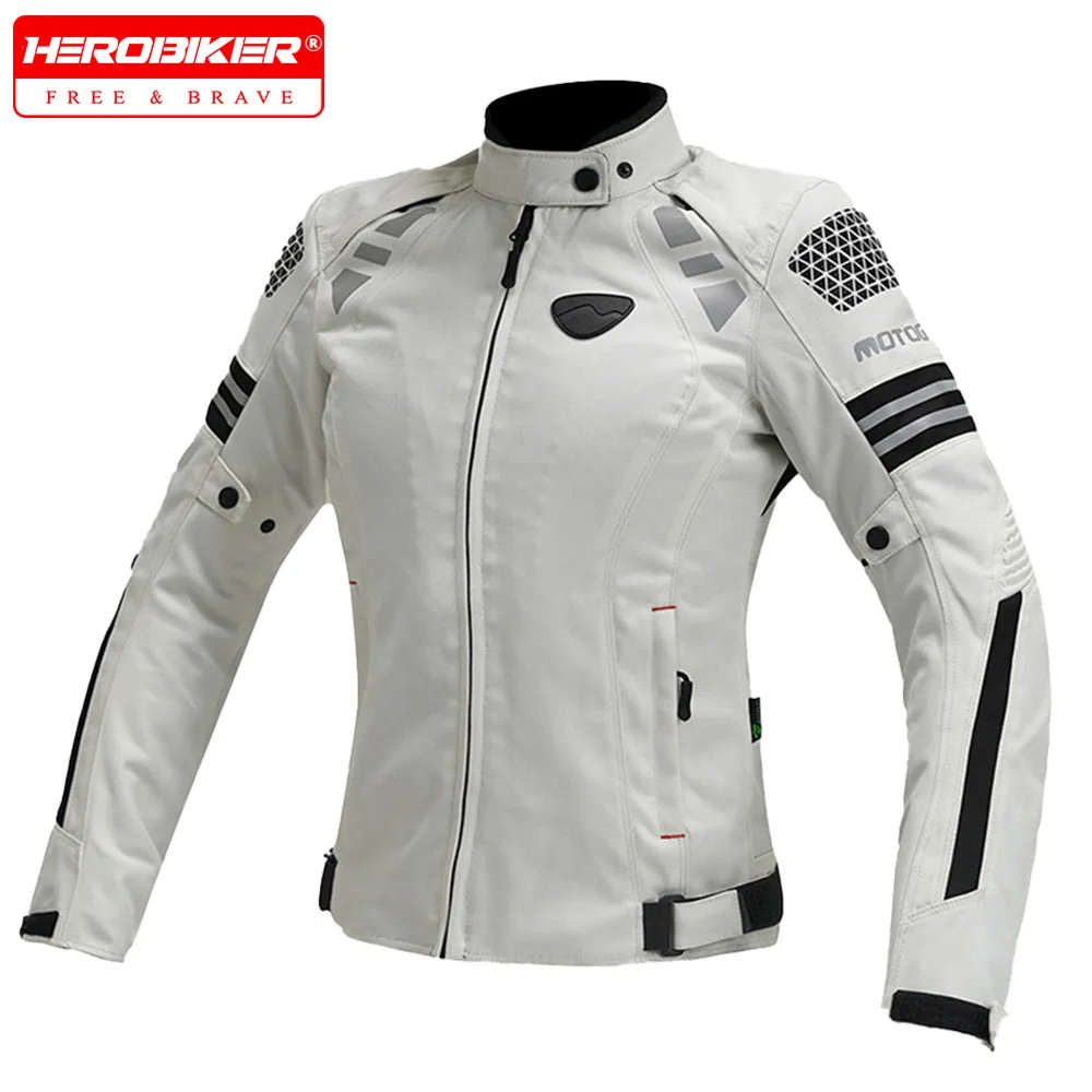 

Four Seasons Breathable Women Motorcycle Jacket Lightweight Mesh Cycling Moto Jacket Protector Motocross Suit CE Protective
