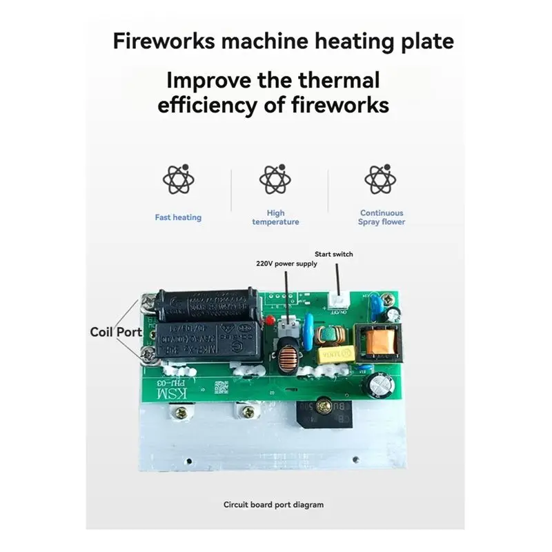 ABBZ-220V Cold Spark Heater Heating Board Temperature Control Replacement Boards Heating Plate Module