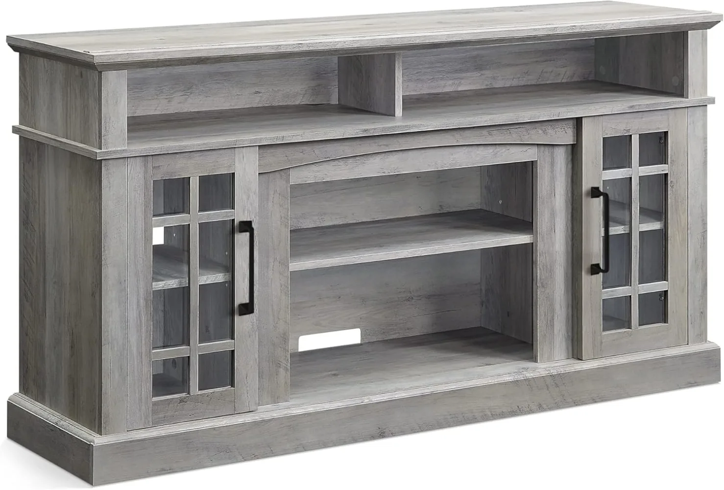 Traditional 58 Inch Rustic Wood TV Stand & Media Entertainment Center Console Table for TVs up to 65 Inches with Open Storage