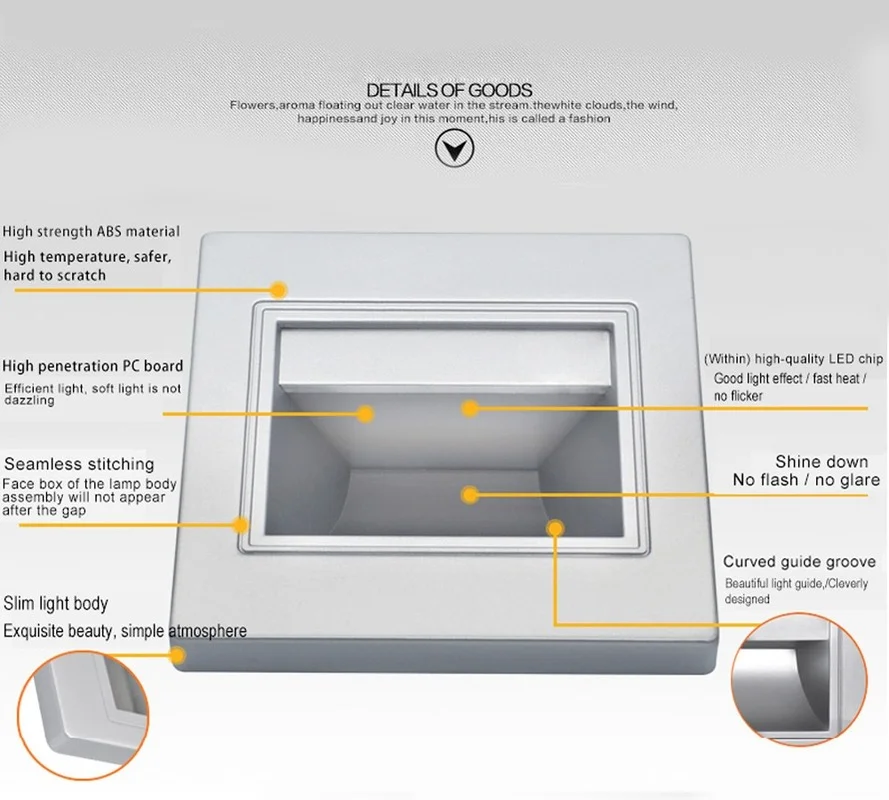 Imagem -03 - Led Recesso Sensor Pir Lâmpada de Parede Iluminação Escadas Escadaria Step Lamp Modern Home Voice Lâmpada do Corredor Luz Noturna ac 85265v