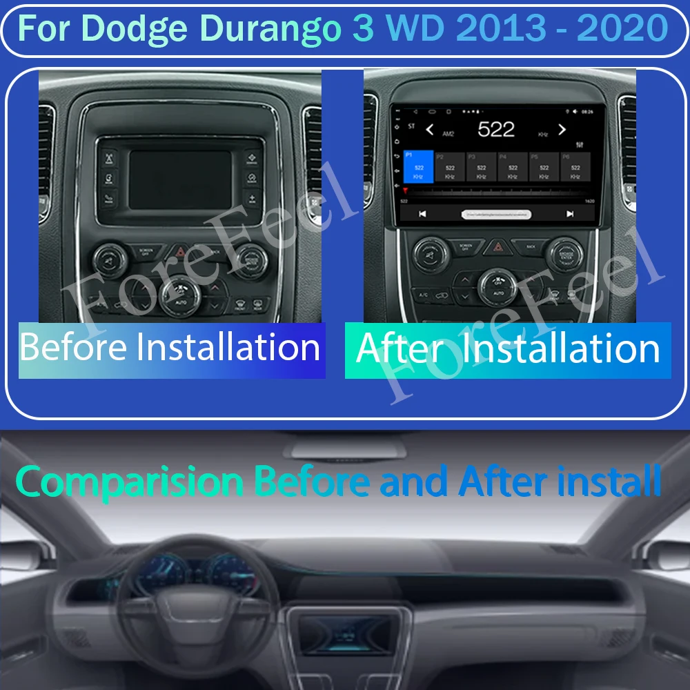 Multimedia Player For Dodge Durango 3 WD 2013 - 2020 Radio Android 13 Carplay video GPS Multimedia Player Radio CPU DVD Stereo