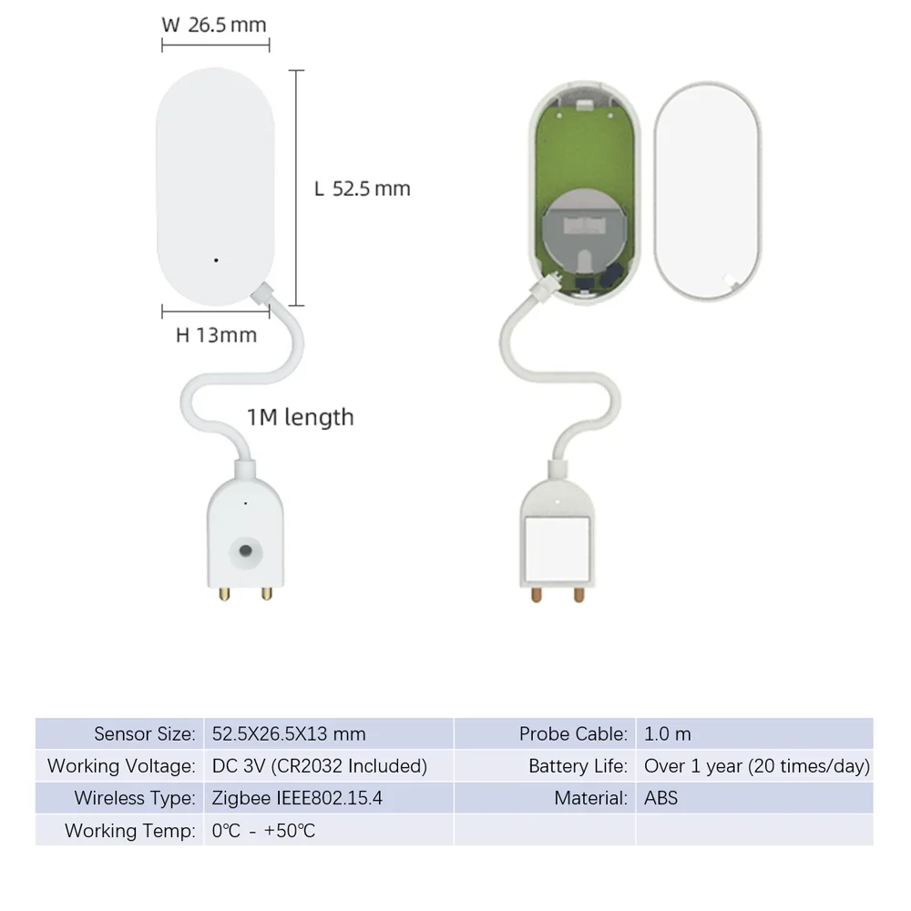 Tuya Zigbee Leak Sensor Water Leakage Detector Leakage Sensor Water Sensor Prevent Water Leakage For Smart Home SmartLife