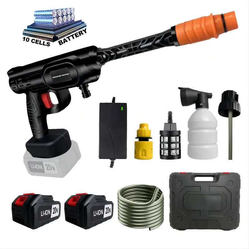 Portable Handheld Water Gun Pressure Washer Cleaning Tools Cordless Lithium Li-ion Rechargeable Battery 20V CE FCC RoHS LIBITE