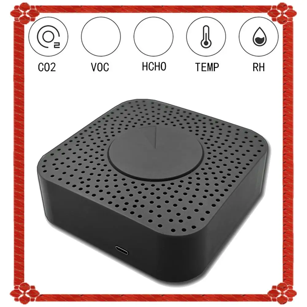 

24-Hour Delivery Tuya Zigbee Smart Air Quality Monitor CO2 Meter Carbon Dioxide Detector Voc Formaldehyde Auto Alarm