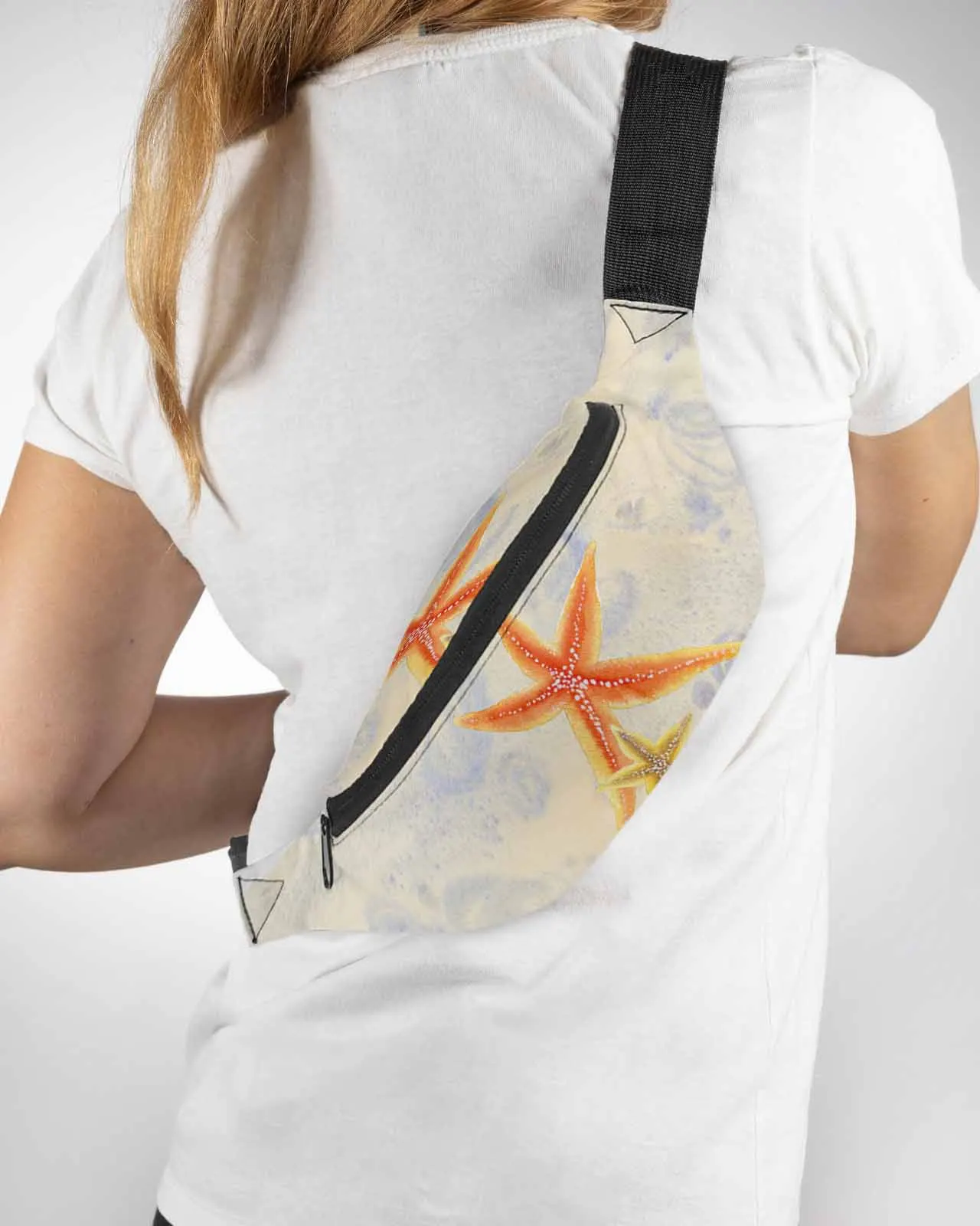 

Retro Watercolor Starfish Marine Creatures Phone Belt Bag Wallet Pouch Waterproof Waist Bag Fanny Pack for Women Men