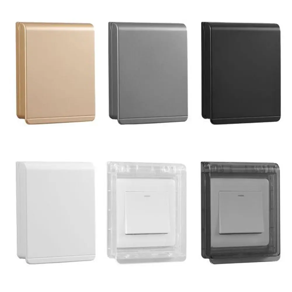 Wall-mounted Switch Protective Cover Plastic 86 Type Socket Waterproof Box Self-Adhesive Splash-Proof Box Wall