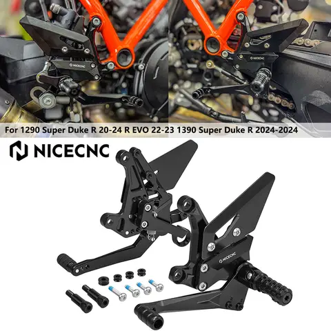 Adjustable Rearset Foot Peg Footrest Kit For KTM 1290 Super Duke R 2020–2024 Super Duke R EVO 22–23 1390 Super Duke R 24-2025