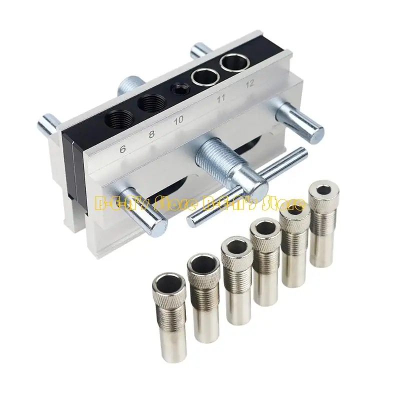 Y1AD Manual Metal SelfCentering Doweling Jig for Woodworking Installation Setup