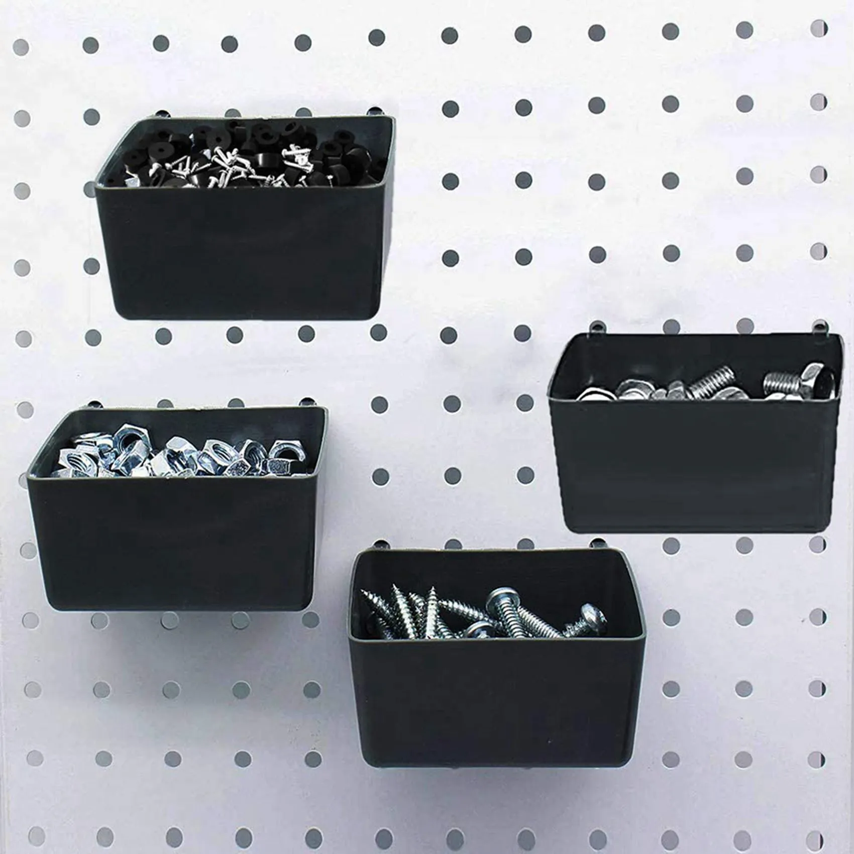 Picture 6: A84X-456 Pcs Pegboard Hooks Assortment With Metal Hooks Sets, Pegboard Bins, Peg Locks For Organizing Storage System Tools
