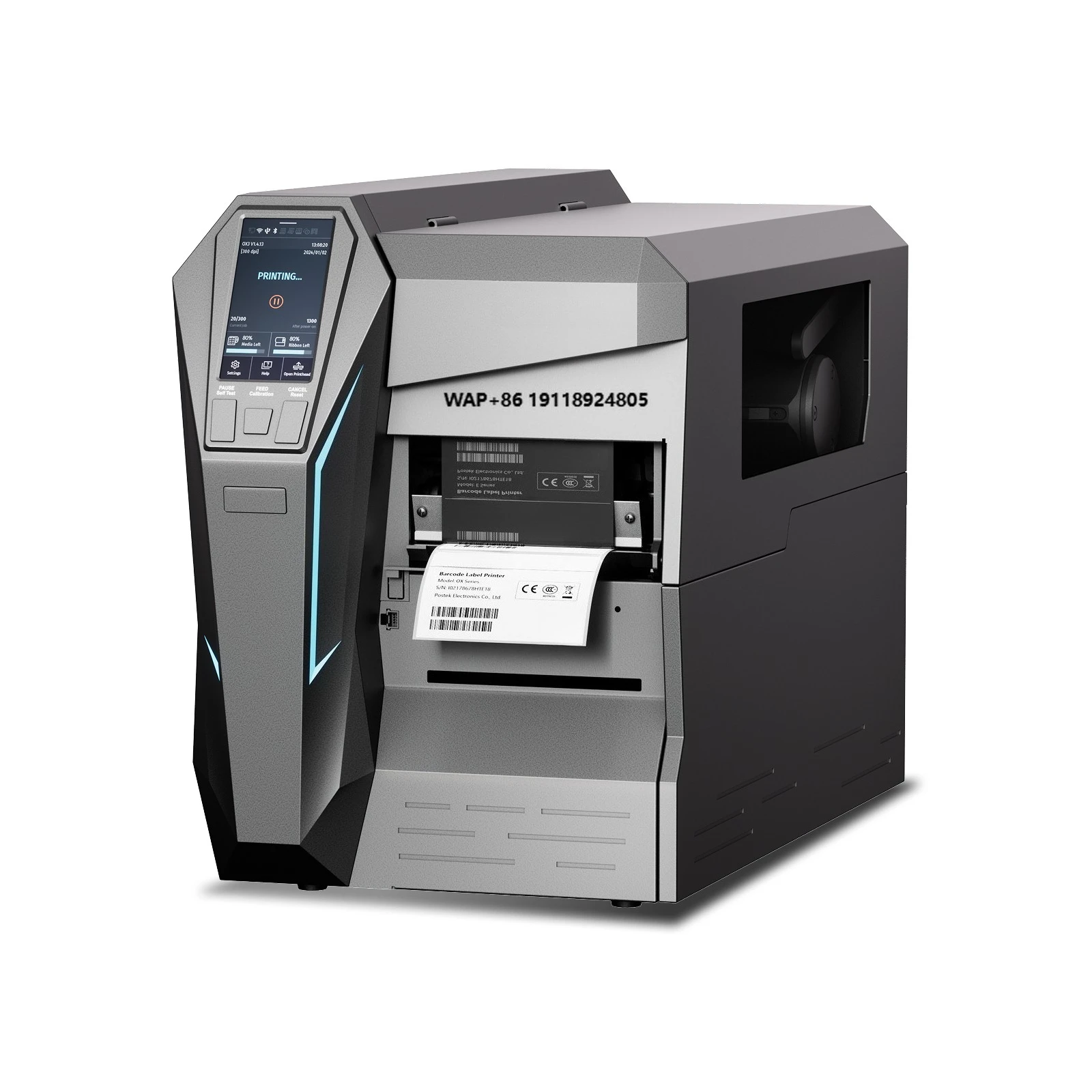 POSTEK Label Printer OX Series 203Dpi Industrial Barcode Thermal Transfer Label Printer for Ultra-Small Labels CE/FCC