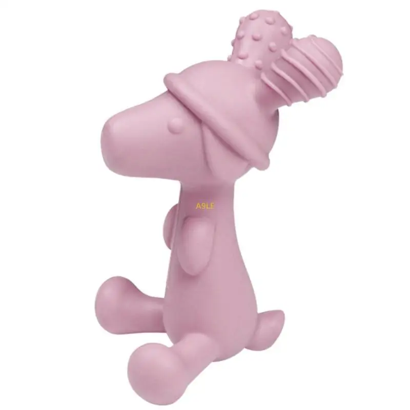

Newborns Molar Chewing Toy Dog Silicone Teether Baby Soothing Teether