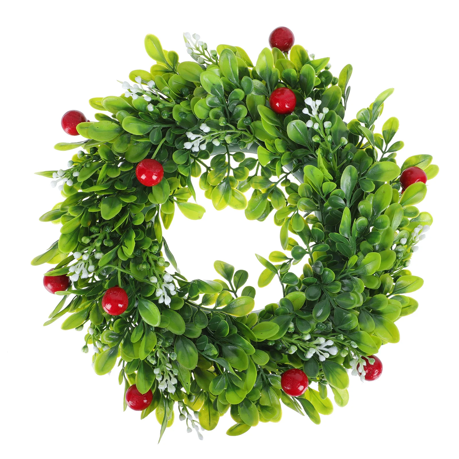 

1pc Christmas Wreath Decor Artificial Green Garland Door Wall Hanging Festival Decoration Xmas Pendant Party Scene
