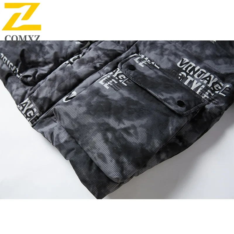 COMXZ Men Winter Jacket 2025 Fashion Trendy Lightweight Warm Skiing Puffer Jacket Street Minimalist High-Quality Down Jackets