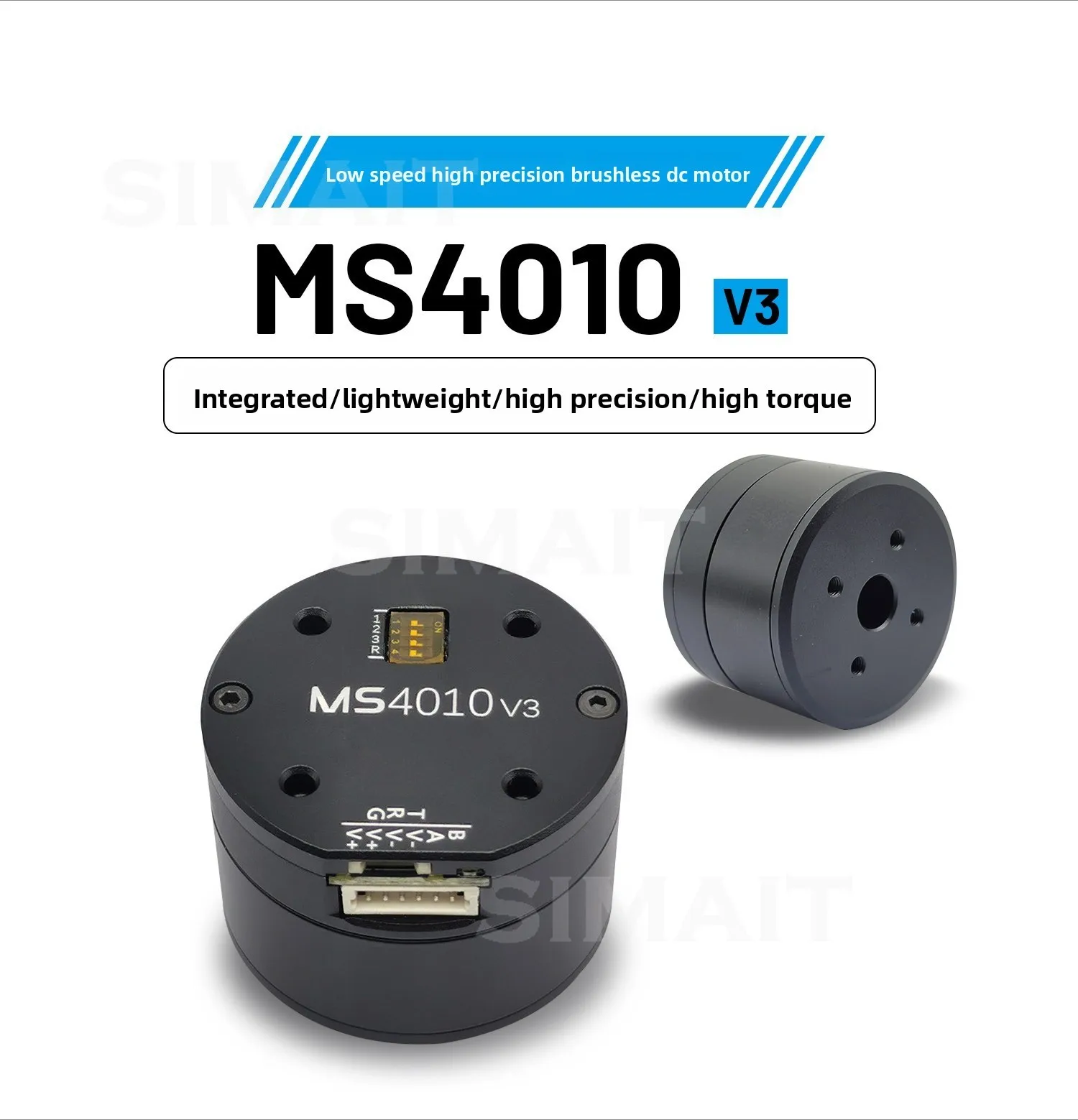 MS4010 V3 Servo Motor, 15-bit Encoder, Built-in Driver, 0.13Nm Torque, CAN/RS485, 92g, for Gimbal/Robot Joint