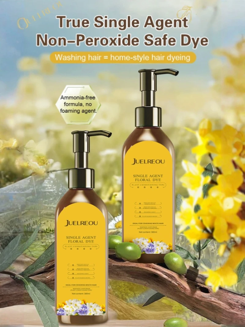 

Plant Hair Coloring Cream, Non-Damaging, Covers White Hair, No Bleaching Needed, Long-Lasting Color, Easy DIY, Safe &