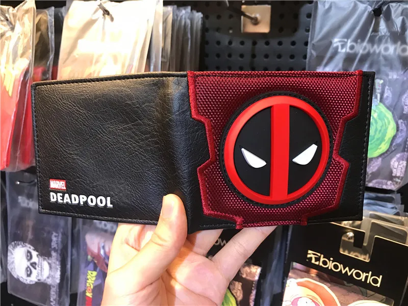 Wallet PU Leather Deadpool Hero Cool Design Purse with Coin Pocket for Young