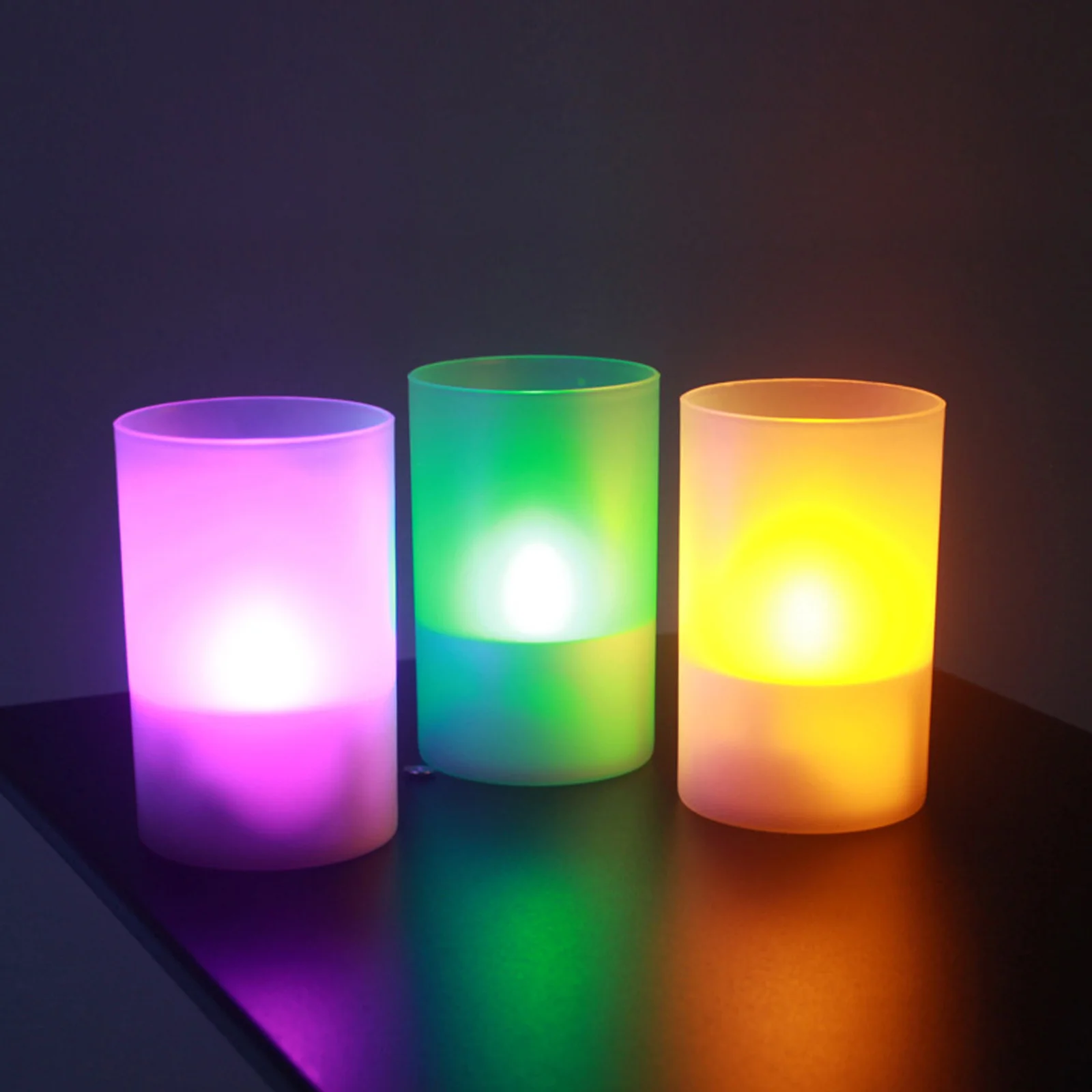 

6pcs Plastic Cup Covers Simple Protectors White Smooth Surface Premium Quality Electric Candles Compatible Home