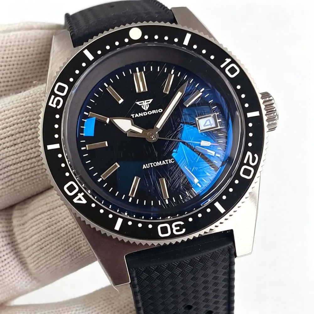 Tandorio New Mechanical Watches for Man 62mas Style Miyota 8215/Asia 2824 Movement AR Domed Sapphire Glass Sports Clock
