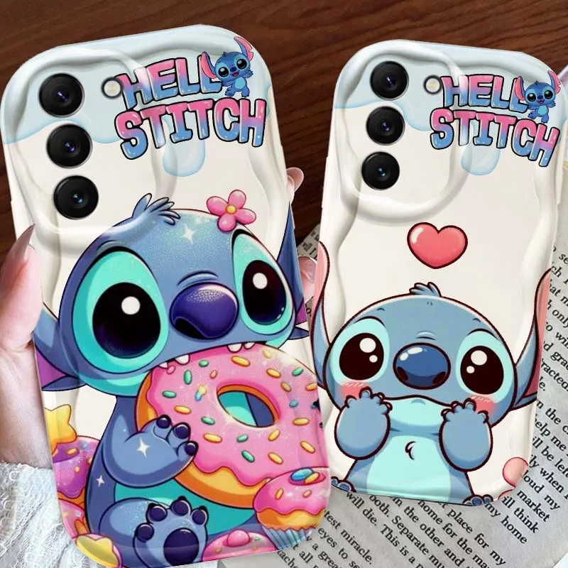 

Disney Lilo Stitch Cool For Samsung S25 S24 S23 S22 S21 S20 A04 A05s A05 A06 Ultra Plus FE 5G Wave Oil Phone Case