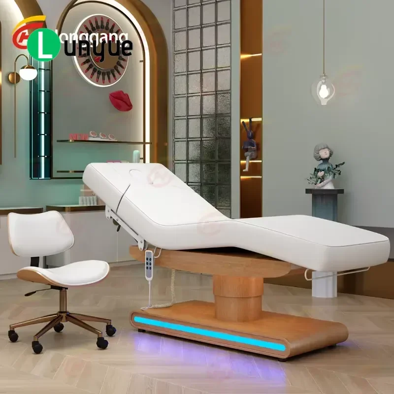 Electric Massage Bed Table Adjustable Memory Foam Mattress Facial Treatment King Furniture For Beauty Spa Clinic