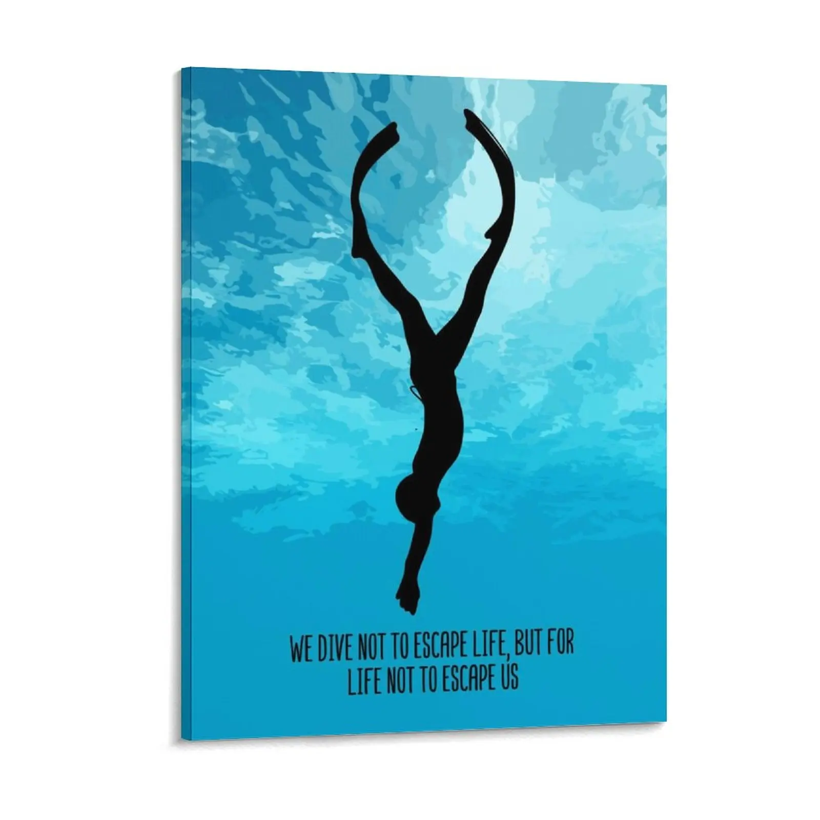 Scuba Diving Wall Art Deco Canvas Painting Retro Kitchen Classic Wall Decor Customized Framed Wall Paintings