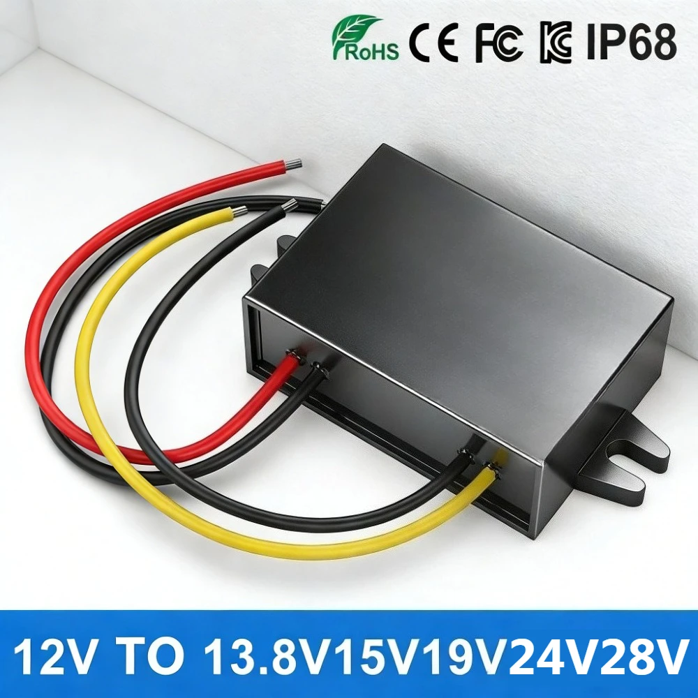 DC-DC converter 12V to 13.8V15V19V24V28V 1-5A boost power module car Vehicle Motorhomeregulator Overload Overvoltage Protection