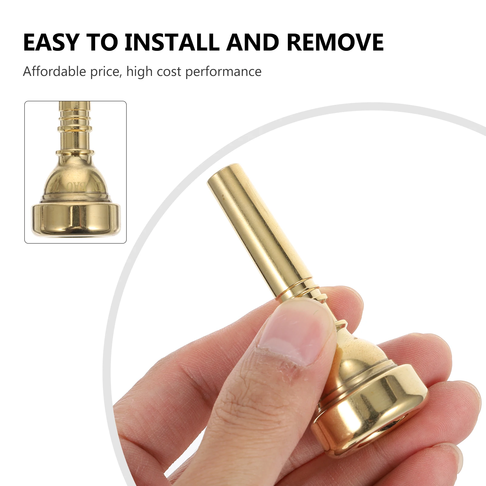 

Brass Trumpet Mouthpiece Replacement Durable High Quality Materials Elegant Sound Professional Beginner Student