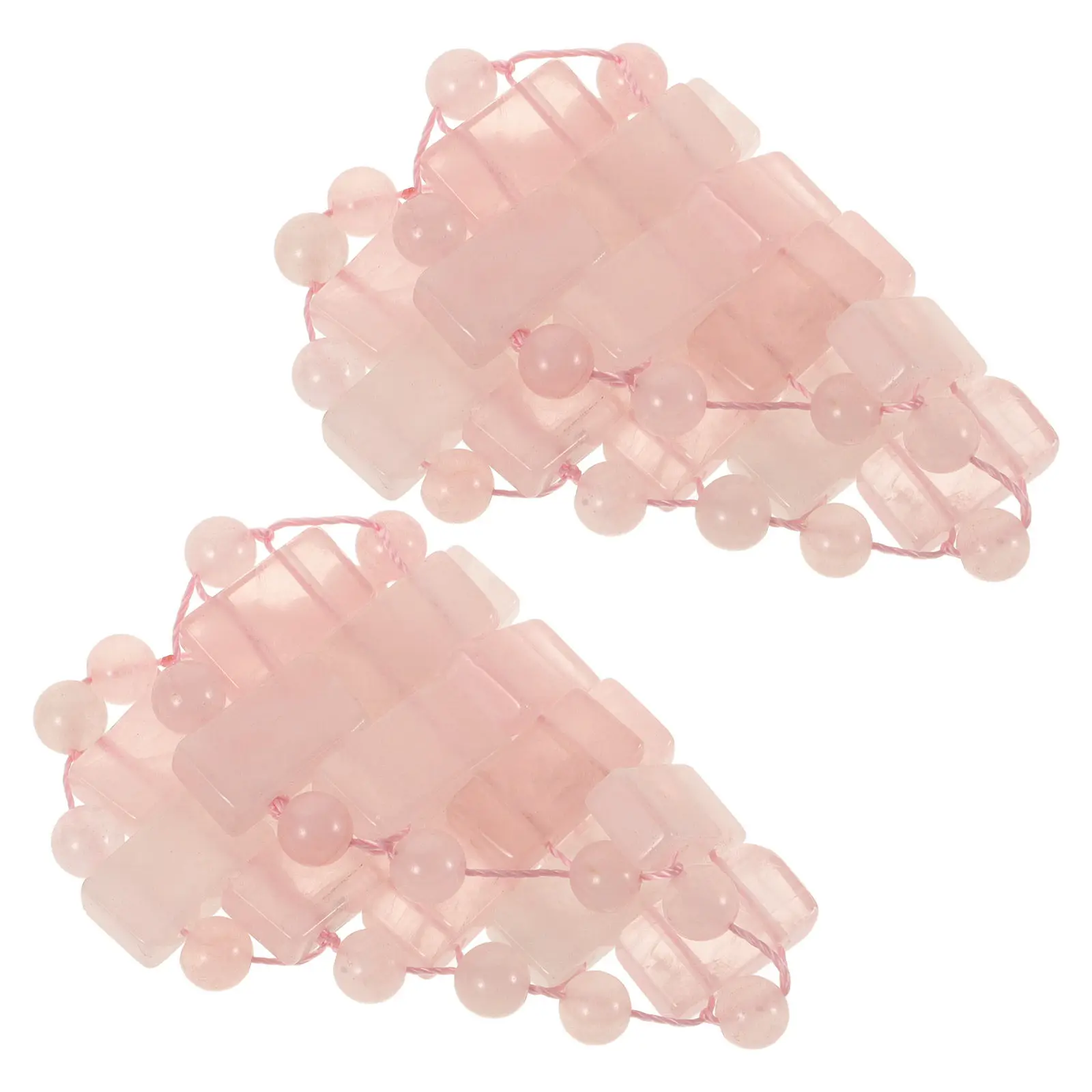 1 Paar zarte Herzform-Quarz-Augenmaske aus Naturstein zur Linderung von Schwellungen, Augenringen und zur Entspannung mit kühlender Kompresse